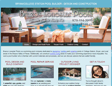 Tablet Screenshot of brazoslonestarpoolsbcs.com